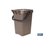 CONTENEDOR MARRON PARA RESIDUOS ORGANICOS  25L (PACK: 1 UDS) - Almacén de Ferretería Acor