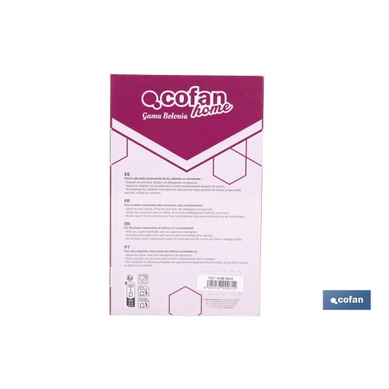 CUBERTERIA INOX MODELO BOLONIA 24 pcs C-18/0 2 mm