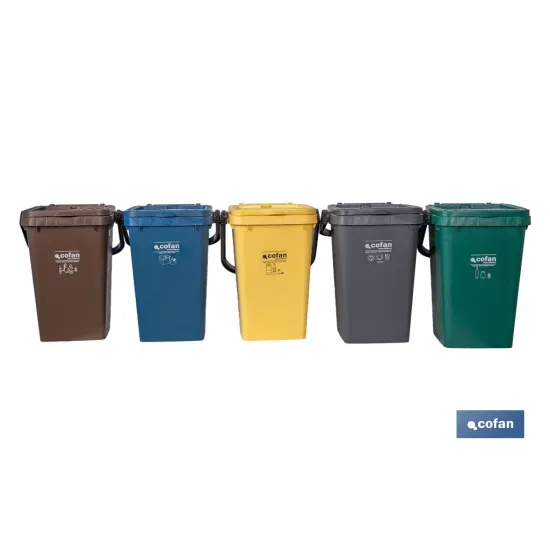 CONTENEDOR AZUL PARA PAPEL-CARTON 25L. (PACK: 1 UDS) - Almacén de Ferretería Acor