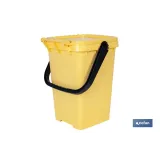 CONTENEDOR AMARILLO PARA PLASTICOS-LATAS, 25L. (PACK: 1 UDS) - Almacén de Ferretería Acor