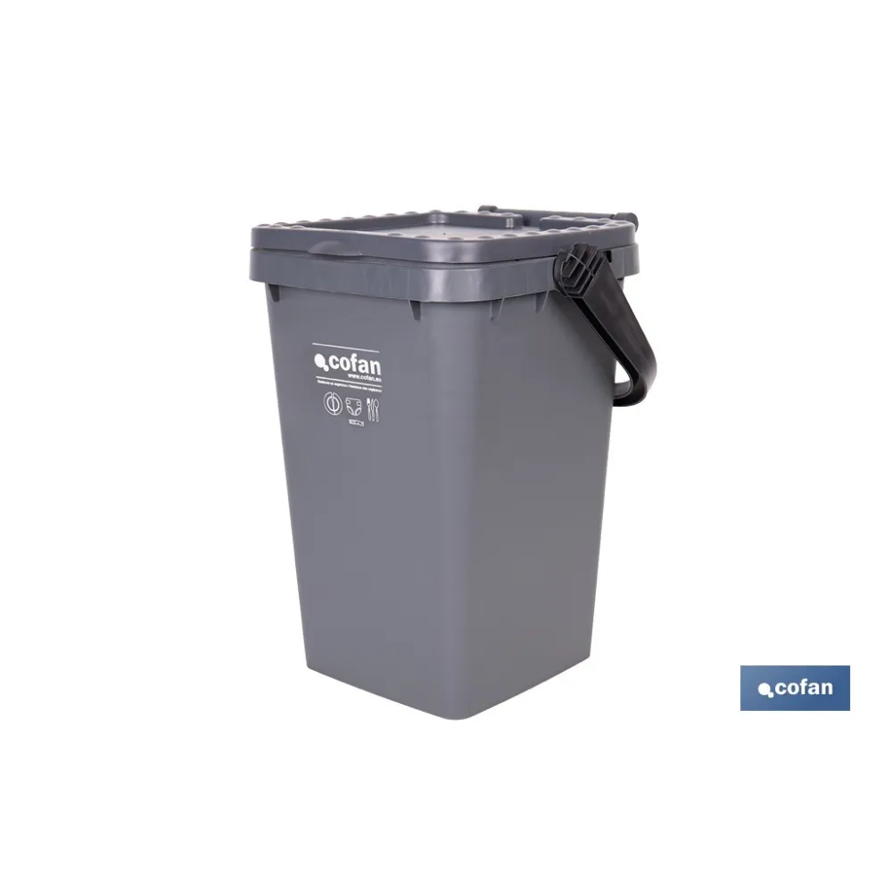 CONTENEDOR GRIS PARA RESTOS  25L. (PACK: 1 UDS) - Almacén de Ferretería Acor