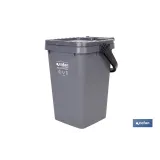 CONTENEDOR GRIS PARA RESTOS  25L. (PACK: 1 UDS) - Almacén de Ferretería Acor