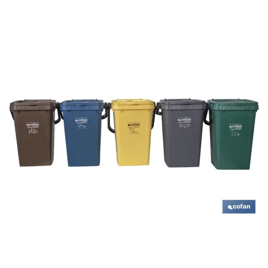 CONTENEDOR VERDE PARA VIDRIO  25L. (PACK: 1 UDS) - Almacén de Ferretería Acor