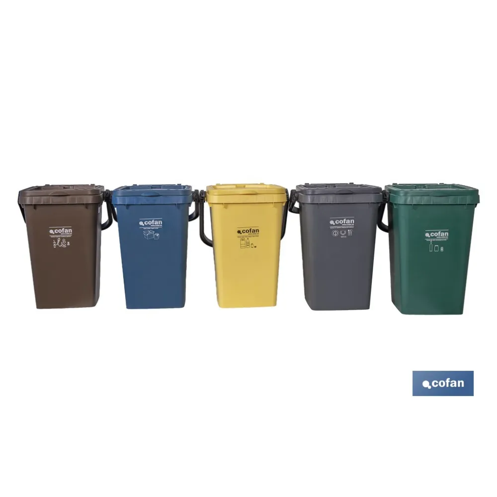 CONTENEDOR VERDE PARA VIDRIO  25L. (PACK: 1 UDS) - Almacén de Ferretería Acor