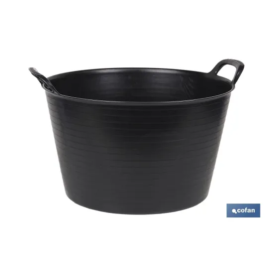 CAPAZO   NEGRO  RECICLADO  42 L   48.5 X 45 X 38 CM (PACK: 6 UDS) - Almacén de Ferretería Acor