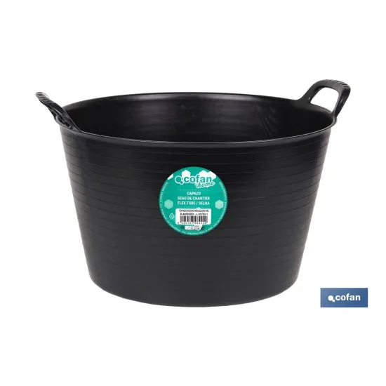 CAPAZO   NEGRO  RECICLADO  42 L   48.5 X 45 X 38 CM (PACK: 6 UDS) - Almacén de Ferretería Acor