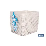 CESTA  MULTIUSOS 12L 36X28X13.5 cm BEIGE (PACK: 6 UDS) - Almacén de Ferretería Acor