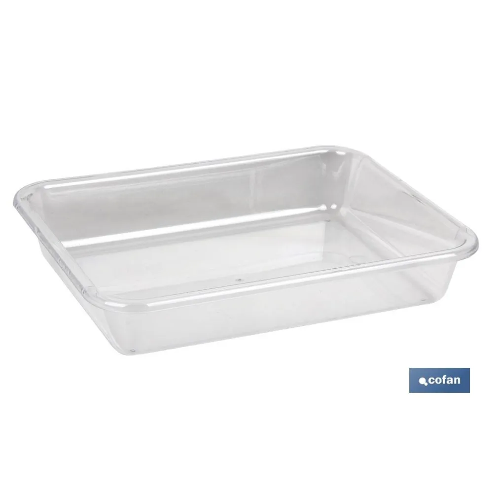 BANDEJA 31.5X23.5X6.5cm MULTIUSOS  TRANSPARENTE (PACK: 6 UDS) - Almacén de Ferretería Acor