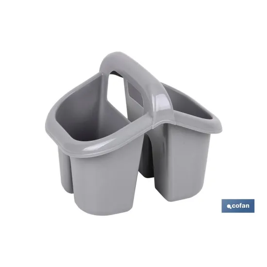 ESCURRECUBIERTOS  CON ASA GRIS  19.5X15.5X16cm venta unitaria (PACK: 1 UDS) - Almacén de Ferretería Acor