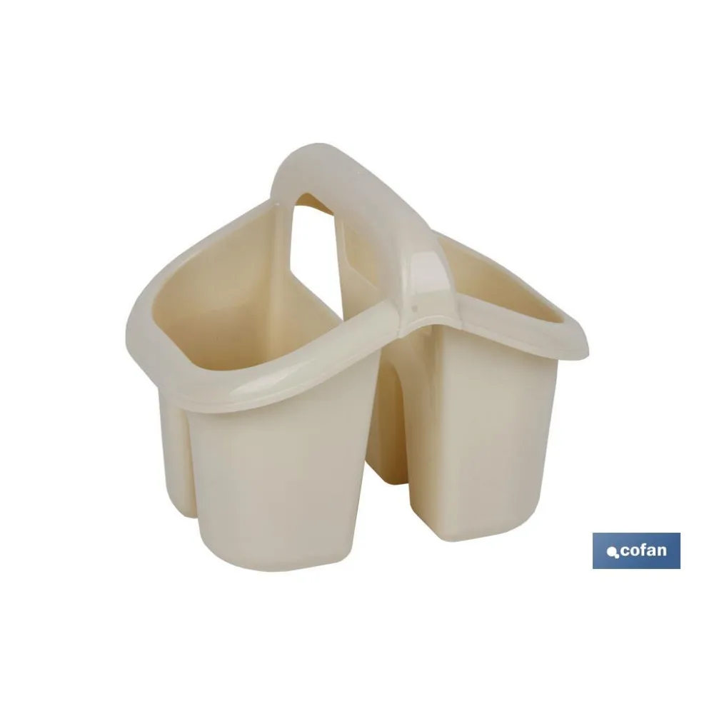 ESCURRECUBIERTOS  CON ASA BEIGE 19.5X15.5X16cm venta unitaria (PACK: 1 UDS) - Almacén de Ferretería Acor