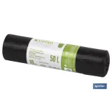 BOLSA DE BASURA 60x80 GALGA 120 50 L COLOR NEGRO 10 UDS. (PACK: 1 UDS) - Almacén de Ferretería Acor