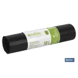 BOLSA DE BASURA 60x80 GALGA 120 50 L COLOR NEGRO 10 UDS. (PACK: 1 UDS) - Almacén de Ferretería Acor