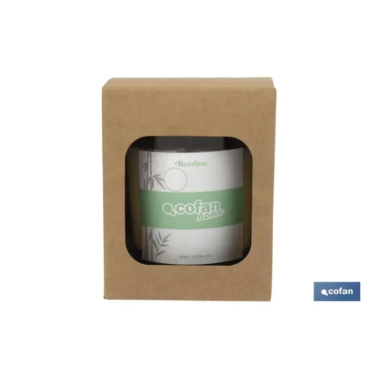 VELA AROMATICA  DE CERA VEGETAL BAMBOO 125 G (PACK: 12 UDS) - Almacén de Ferretería Acor