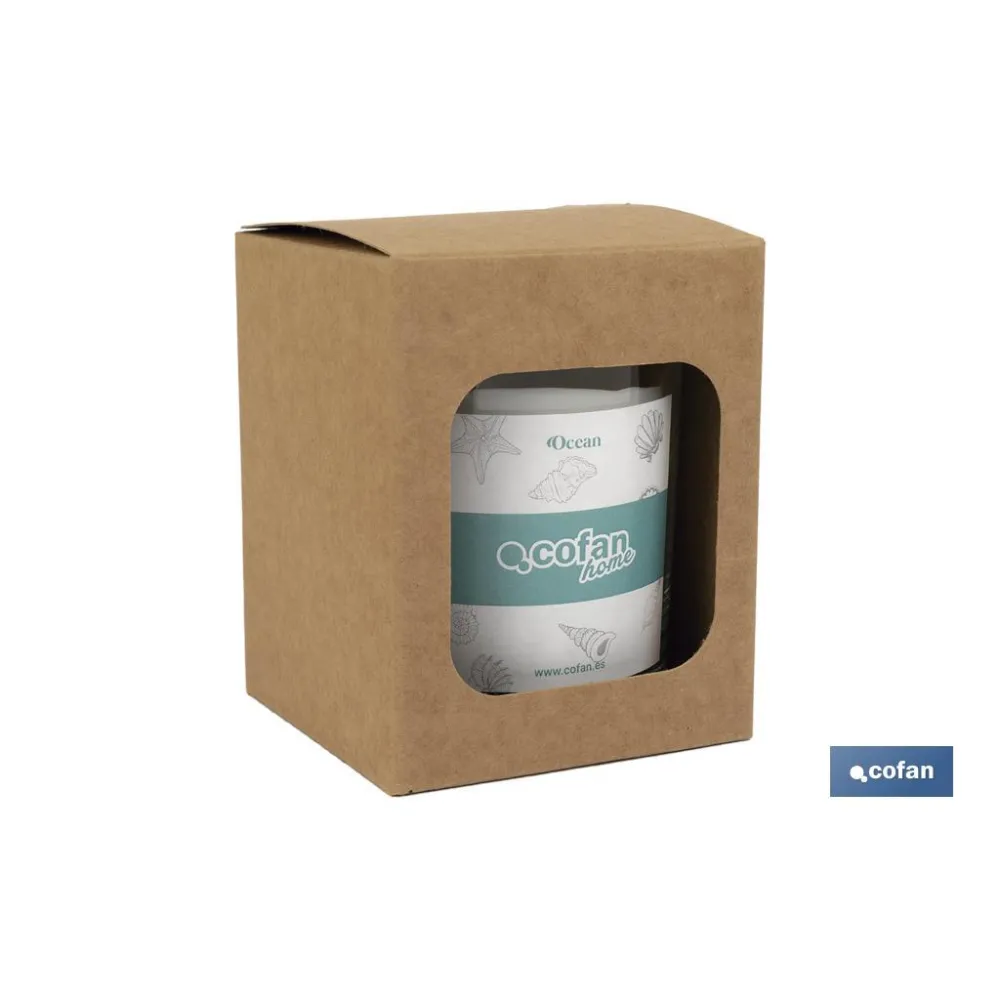 VELA AROMATICA DE CERA VEGETAL OCEAN 125 G (PACK: 12 UDS) - Almacén de Ferretería Acor
