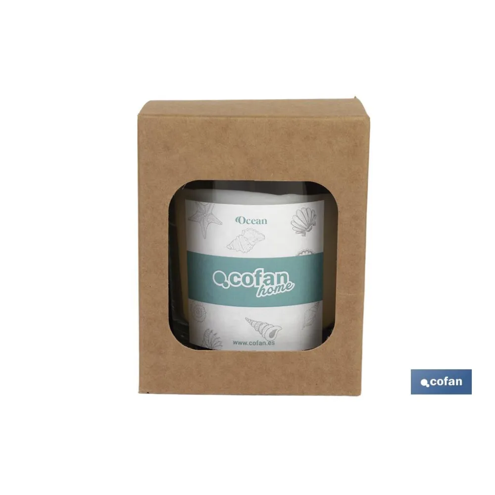 VELA AROMATICA DE CERA VEGETAL OCEAN 125 Gventa unitaria (PACK: 1 UDS) - Almacén de Ferretería Acor
