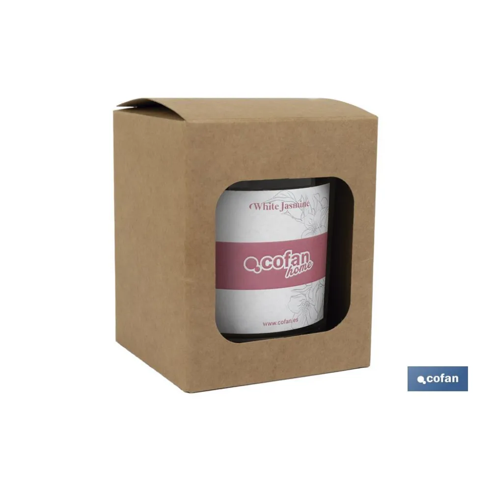 VELA AROMATICA DE CERA VEGETAL WHITE JASMINE 125 G (PACK: 12 UDS) - Almacén de Ferretería Acor