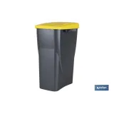 CUBO DE BASURA PARA RECICLAR 15 LITROS  COLOR AMARILLO 20 X 31 X 42 CM (PACK: 1 UDS) - Almacén de Ferretería Acor
