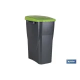 CUBO DE BASURA PARA RECICLAR 15 LITROS  COLOR VERDE 20 X 31 X 42 CM (PACK: 1 UDS) - Almacén de Ferretería Acor