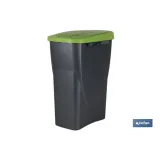 CUBO DE BASURA PARA RECICLAR 15 LITROS  COLOR VERDE 20 X 31 X 42 CM (PACK: 1 UDS) - Almacén de Ferretería Acor