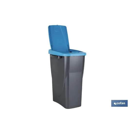 CUBO DE BASURA PARA RECICLAR 15 LITROS  COLOR AZUL 20 X 31  X 42 CM (PACK: 1 UDS) - Almacén de Ferretería Acor
