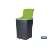 CUBO DE BASURA PARA RECICLAR 45 LITROS  COLOR VERDE 36.5 X 36 X 51  CM (PACK: 1 UDS) - Almacén de Ferretería Acor