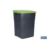 CUBO DE BASURA PARA RECICLAR 45 LITROS  COLOR VERDE 36.5 X 36 X 51  CM (PACK: 1 UDS) - Almacén de Ferretería Acor