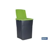 CUBO DE BASURA PARA RECICLAR 45 LITROS  COLOR VERDE 36.5 X 36 X 51  CM (PACK: 1 UDS) - Almacén de Ferretería Acor