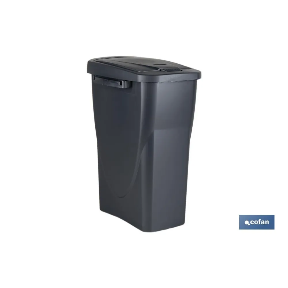 CUBO DE BASURA PARA RECICLAR 15 LITROS  COLOR GRIS 20 X 31 X 42 CM (PACK: 1 UDS) - Almacén de Ferretería Acor