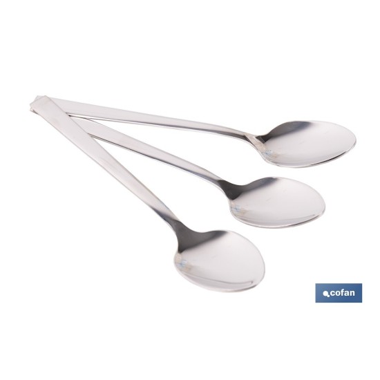 BL 3uds CUCHARA DE TE INOX C-18/10 MODELO BARI 1,5 mm