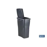 CUBO DE BASURA PARA RECICLAR 15 LITROS  COLOR GRIS 20 X 31 X 42 CM (PACK: 1 UDS) - Almacén de Ferretería Acor