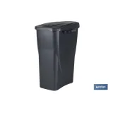 CUBO DE BASURA PARA RECICLAR 15 LITROS  COLOR GRIS 20 X 31 X 42 CM (PACK: 1 UDS) - Almacén de Ferretería Acor