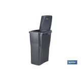 CUBO DE BASURA PARA RECICLAR 15 LITROS  COLOR GRIS 20 X 31 X 42 CM (PACK: 1 UDS) - Almacén de Ferretería Acor
