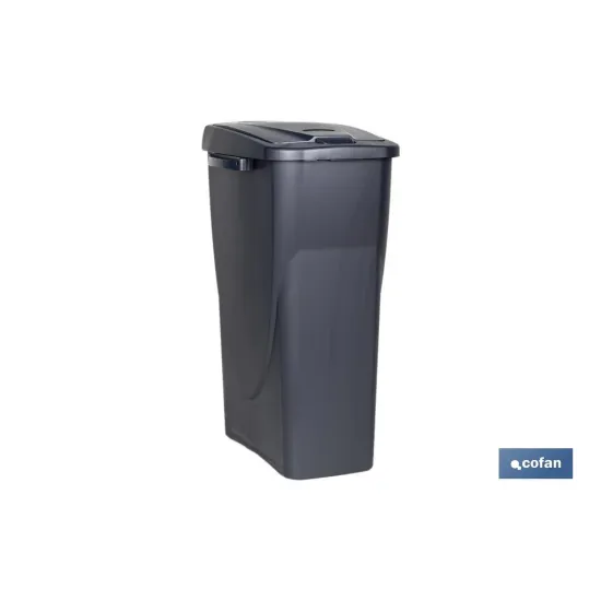 CUBO DE BASURA PARA RECICLAR 25 LITROS  COLOR GRIS 21.5 X 36 X 51 CM (PACK: 1 UDS) - Almacén de Ferretería Acor