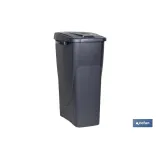 CUBO DE BASURA PARA RECICLAR 25 LITROS  COLOR GRIS 21.5 X 36 X 51 CM (PACK: 1 UDS) - Almacén de Ferretería Acor