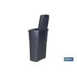 CUBO DE BASURA PARA RECICLAR 25 LITROS  COLOR GRIS 21.5 X 36 X 51 CM (PACK: 1 UDS) - Almacén de Ferretería Acor