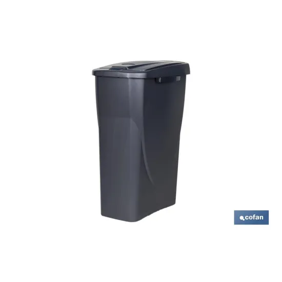 CUBO DE BASURA PARA RECICLAR 25 LITROS  COLOR GRIS 21.5 X 36 X 51 CM (PACK: 1 UDS) - Almacén de Ferretería Acor