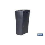 CUBO DE BASURA PARA RECICLAR 25 LITROS  COLOR GRIS 21.5 X 36 X 51 CM (PACK: 1 UDS) - Almacén de Ferretería Acor