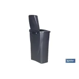 CUBO DE BASURA PARA RECICLAR 25 LITROS  COLOR GRIS 21.5 X 36 X 51 CM (PACK: 1 UDS) - Almacén de Ferretería Acor