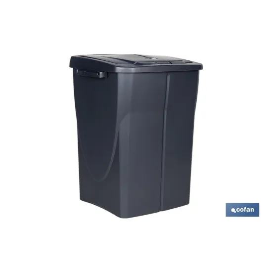 CUBO DE BASURA PARA RECICLAR 45 LITROS  COLOR GRIS 36.5 X 36 X 51  CM (PACK: 1 UDS) - Almacén de Ferretería Acor