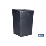 CUBO DE BASURA PARA RECICLAR 45 LITROS  COLOR GRIS 36.5 X 36 X 51  CM (PACK: 1 UDS) - Almacén de Ferretería Acor