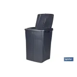CUBO DE BASURA PARA RECICLAR 45 LITROS  COLOR GRIS 36.5 X 36 X 51  CM (PACK: 1 UDS) - Almacén de Ferretería Acor