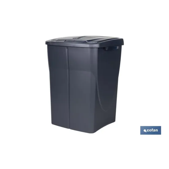 CUBO DE BASURA PARA RECICLAR 45 LITROS  COLOR GRIS 36.5 X 36 X 51  CM (PACK: 1 UDS) - Almacén de Ferretería Acor