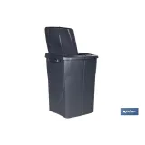 CUBO DE BASURA PARA RECICLAR 45 LITROS  COLOR GRIS 36.5 X 36 X 51  CM (PACK: 1 UDS) - Almacén de Ferretería Acor