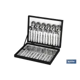CUBERTERIA INOX MODELO BARI 24 pcs C-18/10 2,5 mm (PACK: 1 UDS) - Almacén de Ferretería Acor