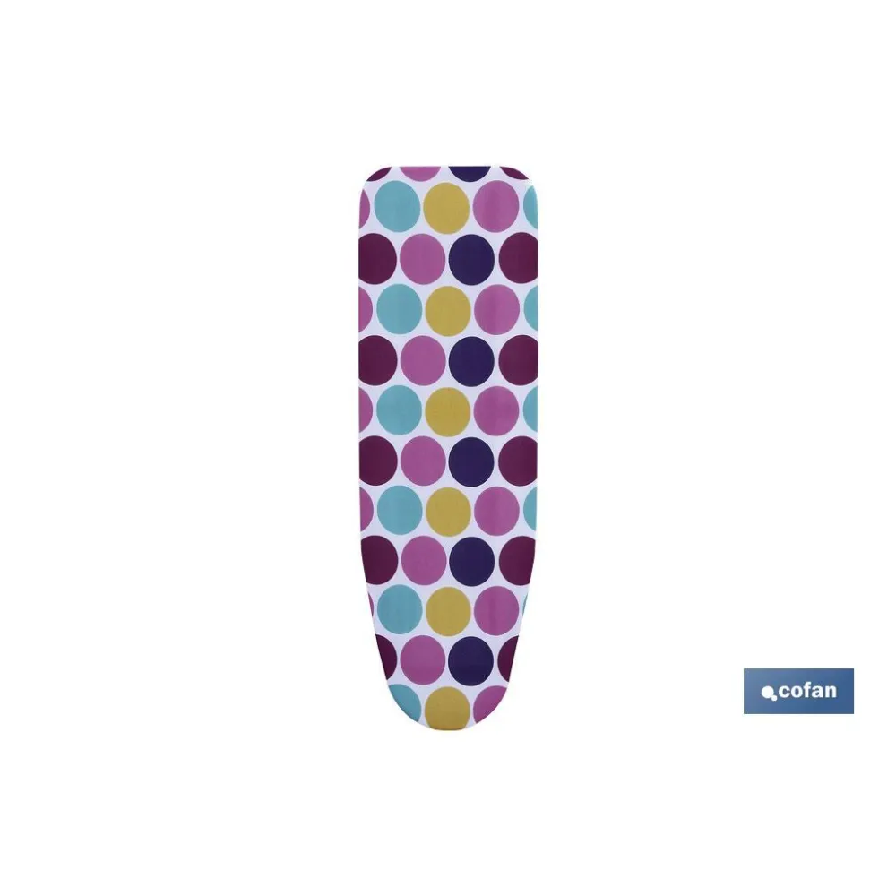FUNDA ACOLCHADA PARA TABLA DE PLANCHAR 135X53 CIRCULOS (PACK: 1 UDS) - Almacén de Ferretería Acor