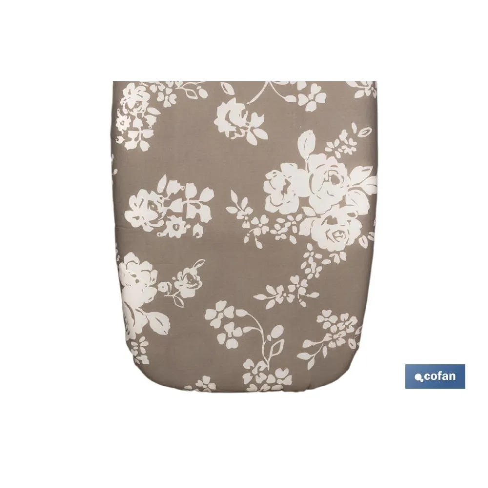 FUNDA TABLA PLANCHAR ACOLCHADA 140X60 FLORES BLANCAS (PACK: 1 UDS) - Almacén de Ferretería Acor