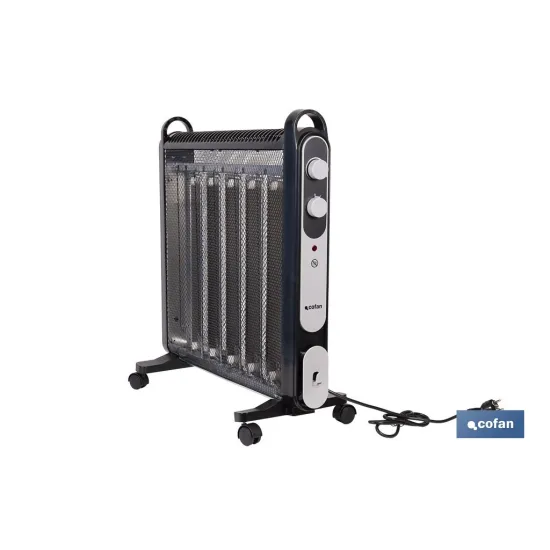 RADIADOR DE MICA NEGRO MODELO ASTANA 2000W (PACK: 1 UDS) - Almacén de Ferretería Acor