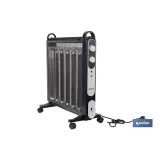 RADIADOR DE MICA NEGRO MODELO ASTANA 2000W (PACK: 1 UDS) - Almacén de Ferretería Acor