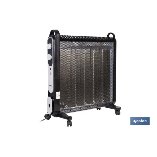 RADIADOR DE MICA NEGRO MODELO ASTANA 2000W (PACK: 1 UDS) - Almacén de Ferretería Acor