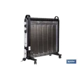 RADIADOR DE MICA NEGRO MODELO ASTANA 2000W (PACK: 1 UDS) - Almacén de Ferretería Acor